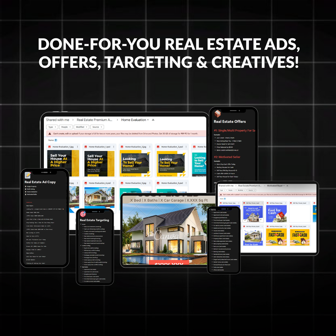 Best Real Estate Ads, Offers, Targeting & Creatives!